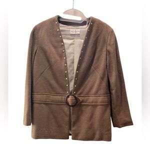 True vintage 60s sophisticated brown jacket, blazer-XL